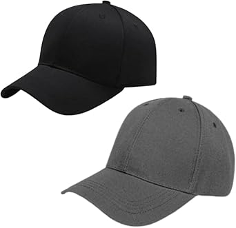 Kit 2 Boné Básico Liso Aba Curva Ajuste Unissex Masculino Baseball