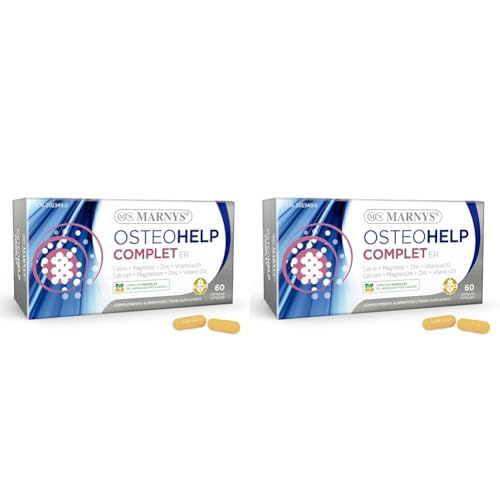 Marnys Osteohelp Complet Er, Calidad Mineral En Tus Huesos, para la Integridad y Densidad Ósea En Personas Adultas, 60 Cápsulas Vegetales (Paquete de 2)