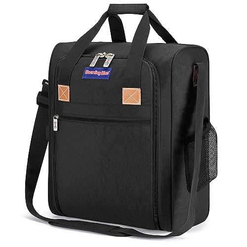 17X13X8 Inches JetBlus Airlines Personal Item Under Seat Duffel bag Suitable for Major Airlines including Spirit, Jetblue, Frontier, and American - Duffel Bag Design (Black)