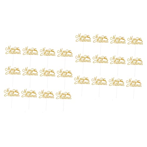 NOLITOY 24 Pçs Decoração De Bolo De Natal Inserções De Veado Decoração De Alce Decoração De Nativida