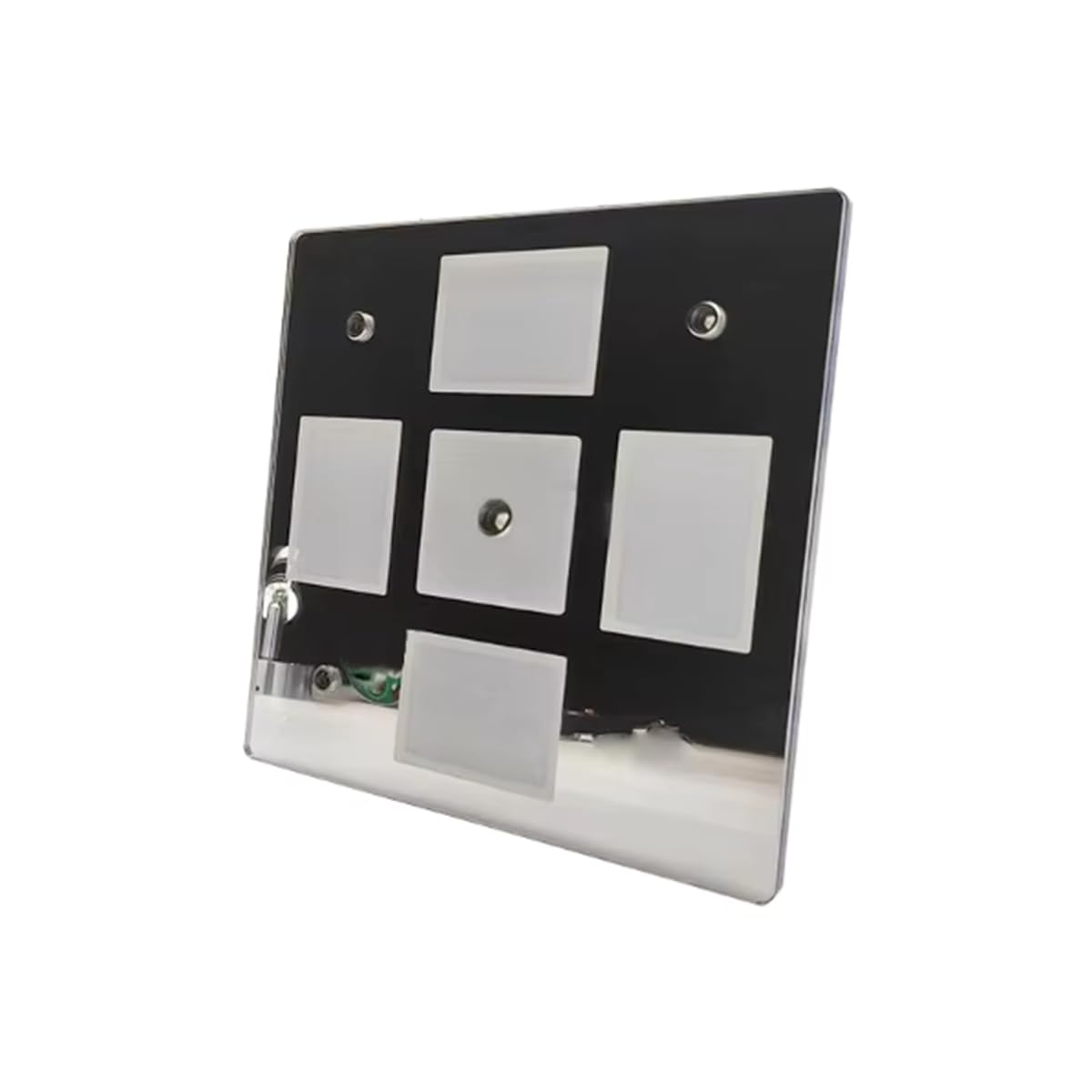 12 V, pannello a LED quadrato in acrilico con luce touch on/off, luce bianca calda + blu, illuminazione interna per camper, barca, camion
