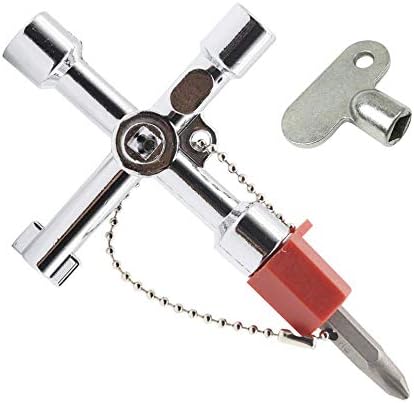 7 in 1 Utility Key for Radiator Electric Water Gas Meter Box & 1 pcs Radiator Key Radiator Spanner Valve Key