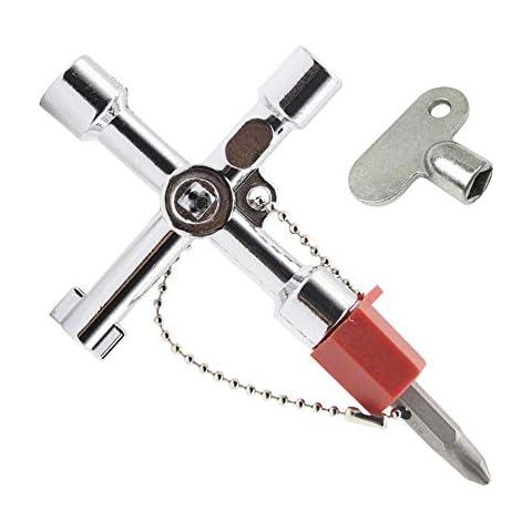 7 in 1 Utility Key for Radiator Electric Water Gas Meter Box & 1 pcs Radiator Key Radiator Spanner Valve Key Cover