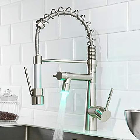 TIMACO LED Kitchen Faucet with 360° Swivel Cover
