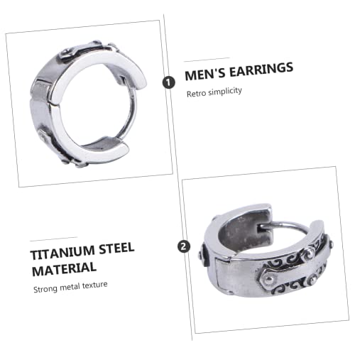 GALPADA 1 Par De Brincos Masculinos Pingente De Prata Para Homens Brincos De Bola Brincos De Menina