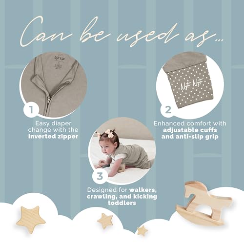 Image of Toddler Sleep Sack Sleeveless Wearable Blanket | Soft, lightweight design with adjustable foot cuffs, anti-slip grips, and all-night comfort for active little sleepers.