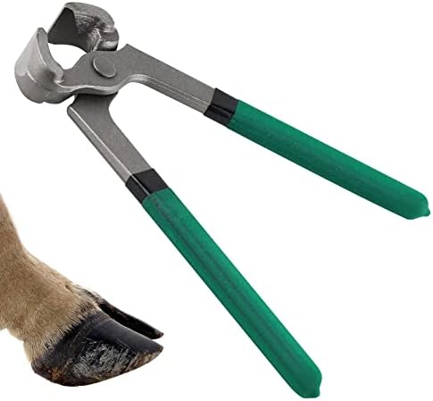 Epidioxi Goats Hoof Nipper 8" Carbon Steel Farrier Tool Multi-Purpose Hoof Trimmers with Plastic Grips for Cattle Sheeps Horses (8in. Green)