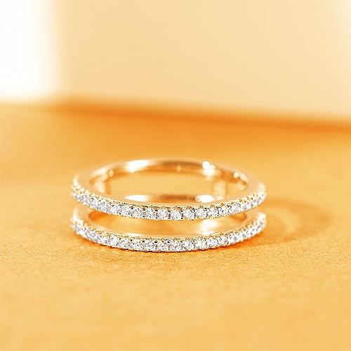 MRENITE Soild 10k Gold Ring Enhancer for Engagement Rings with 5A Cubic Zirconia Guard Wrap Enhancer Jewelry for Women Free Engraving Name Enhancer Ring (Size 4-14)3