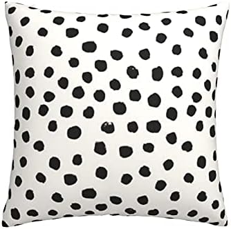antcreptson Polka Dots Throw Pillow Cover 18" X 18" Inch Square Decorative Pillowcase for Couch Sofa