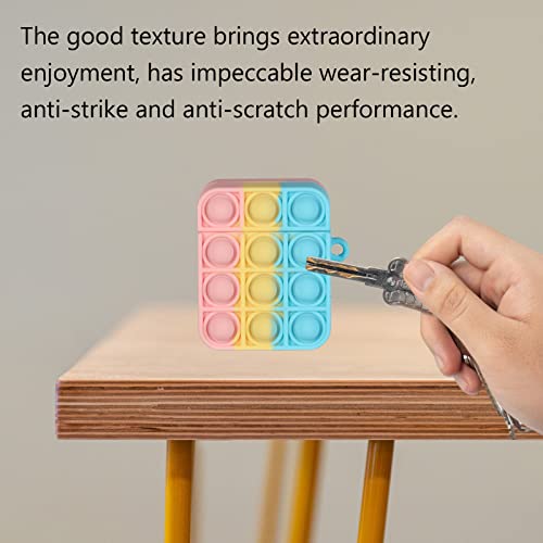 2 Pcs Soft Silicone Protective Case For Airpods 2 & 1 Pop Bubble Sensory Fidget Cute Funny Case For Couple (Set C) #TOP4