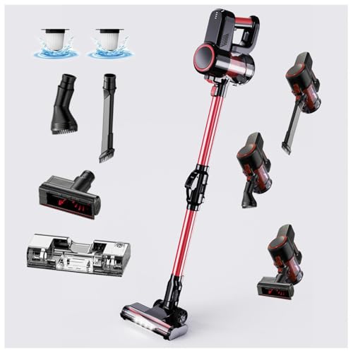 MeLtor Lavapavimenti Senza Filo 5 in 1 Portatile, 200ml Serbatoio dell’acuqa Lavasciuga Pavimenti Senza Filo per Pavimento Tappeti Animali e Gli Interni Delle Auto