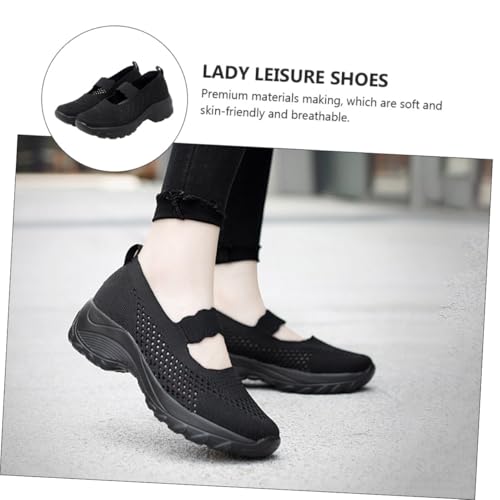 Chaussures sport femme YARNOW baskets noires légères - 5