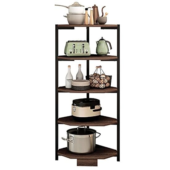 多機能 5層キッチンコーナーラック 防錆加工 食器棚 キッチン