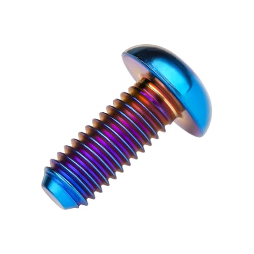 Image of Titanium Bolt M3 8 10 12 15mm Allen Key Head Screws for Bicycle Pack of 4 (Burnt Blue, M3x12mm)