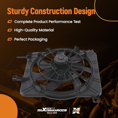 Image of maXpeedingrods Engine Radiator Cooling Fan Assembly for Chevrolet Cavalier 1995-2005, for Pontiac Sunfire 1995-2005 Replace # 12365370
