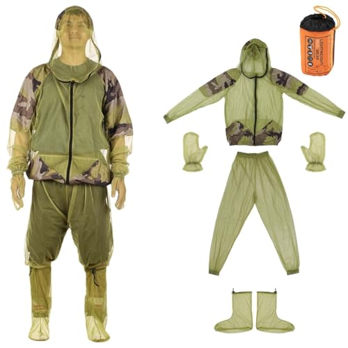Mosquito Suits Para Adultos Traje Repelente De Mosquitos Al Aire Libre Chaqueta Con Capucha De Malla Traje De Caza miniatura 4