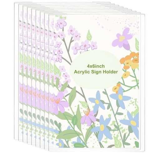 Support acrylique mural autocollant pour guide de menus et mémos