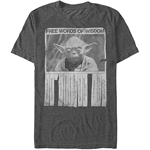 Star Wars Men's Vintage Inspired Graphic Tees T-Shirt Words of Wisdom