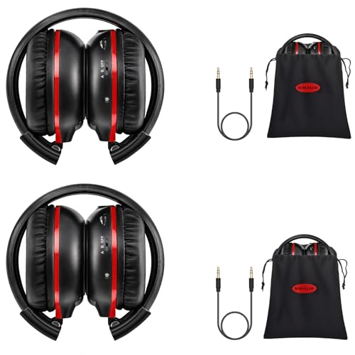 SIMOLIO Infrared Car Headphones 2 Pack (Honda, Dodge, GMC, Toyota)