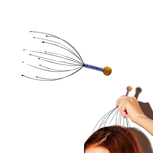 Cuteelf Kopfmassagegerät, Deluxe Kopfmassagegerät, 12 Ausleger mit Noppen, Massagegerät für den Kopf, Kopfmassierer Entspannen (1 Pcs, Zufällige Farbe) Cover