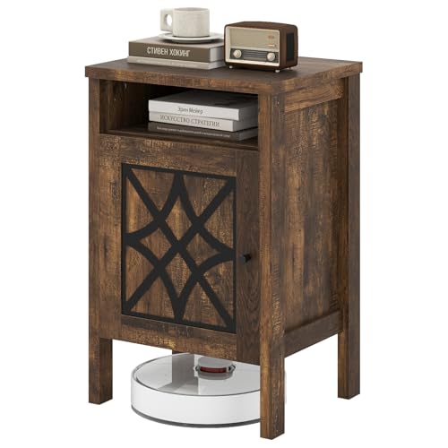 Giantex Robot Vacuum Storage Cabinet End Table