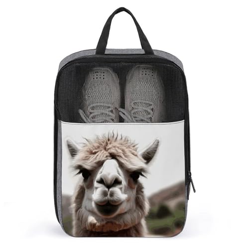 Bolsas para zapatos divertidas con estampado de alpaca, bolsa de almacenamiento de viaje útil