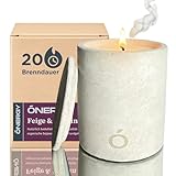 ONERGY | Handgegossene Sojawachskerze | Erfrischender Duft nach Feige und Jasmin Kerze | 20 Stunden Brenndauer | Luxuriöses Duftgeschenk für Frauen | Elegante Duftdekoration für Ihr Zuhause | 100 ml