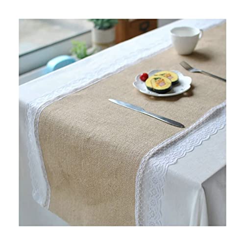 Chemin de table en lin decoration de table longue pour repas de famille chaleureux