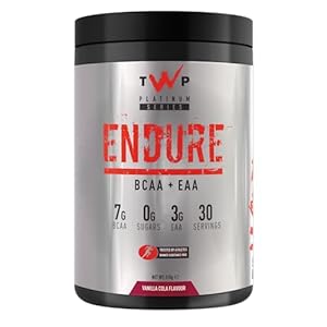 TWP Nutrition Platinum Series Endure, EAAs & BCAAs Electrolyte Blend Pre, Intra and Post Workout, Zero Sugar, 510g and 30 Servings, 14 Great Flavours (Vanilla Cola)