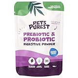 Pets Purest Digestive Prebiotic Probiotic for Dogs, Cats & Pet - 100% Natural Fibre Digestion Enzymes Immune Support Supplement for Gut Health and Healthy Stools