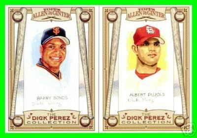 2006 Topps Allen & Ginter Baseball Cards Limited Edition Dick Perez 30 Player Sketch Card Set
