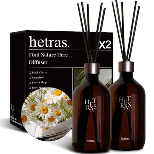 【公式】hetras ヘトラス プレミアム 大容量 ディフューザー Daisy デイジー お花の香り500ml 2ea 2個入り セット ルームフレグランス リードディフューザー アロマディフューザー 香り インテリア（Amazon）