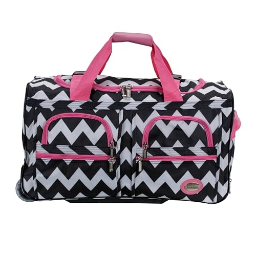Image of Rockland Rolling Duffel Bag, Black, 22 inch