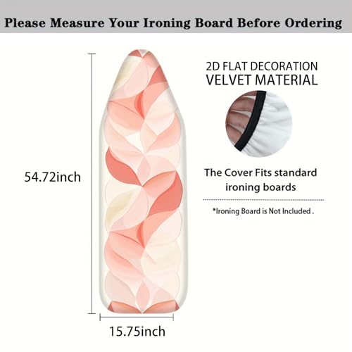 Image of Nuxovilar Soft Gradient Leaf Ironing Board Cover 15x54 Polyester | Iron Pad Scorch Guard laundry helper protective board shield home laundry room craft studio (Gradient Leaf)