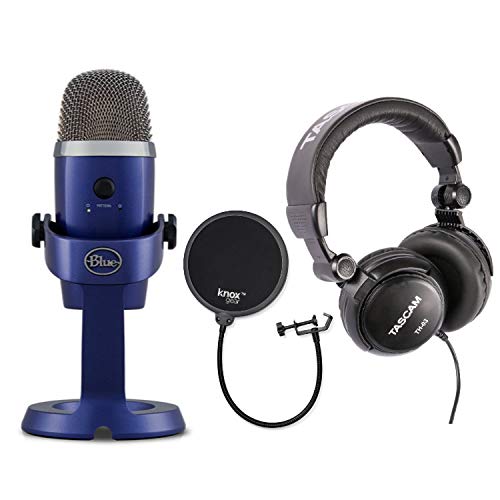 Blue Yeti Nano Usb Microphone Vivid Blue With Headphones Knox