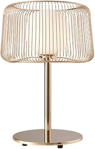 LIOONS Lámpara de noche LED industrial con pantalla de cristal, lámpara de mesita de noche moderna lámpara de escritorio para dormitorio, lámpara de