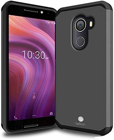 BELTRON Jitterbug Smart2 Case, Slim Protective Phone Cover, Dual Layer Protection Hybrid Rugged Case (Case for Jitterbug Smart 2 Easy-to-Use 5.5” Smartphone for Seniors by GreatCall) (Gunmetal Grey)
