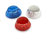 Picture of Fox Run Patriotic Foil Muffin and Cupcake Liners, Set of 45, Standard Size Wrappers