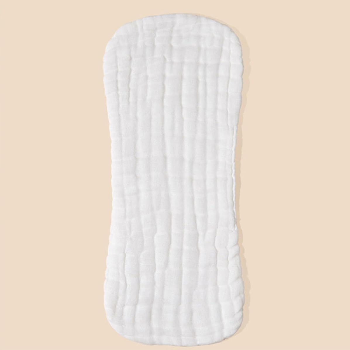 5pcs Washable Cotton Diaper Liners for Newborns Soft Breathable Cloth Diapers Quickly Absorb Urine Comfortable Fit White for Home and Travel