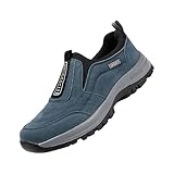 Slip On Shoes Men,Orthopedic Shoes for Men,Slip On Trainers,with Arch Support,Outdoor Hiking Orthopedic Trainers,Men's Waterproof Breathable Walking Hiking Trekking Footwear Blue - Image 2