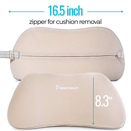 RELAX SUPPORT RS1 Lumbar Support Pillow - Office Chair Back Support - Chair Cushion for Back Pain Uses ArcContour Special Patented Technology Has Unique Lateral Convex Shape for a Pain Free Back… - Thumbnail 5