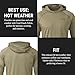 KUIU Gila LS Hoodie - Cooling Sun Protection Shirt for Hot Weather Hunting & Outdoor Activities, UPF 50+, Quick-Dry, Odor Resistant, Lightweight & Breathable Khaki