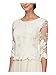Alex Evenings Women's Tea Length Embroidered Bodice Mock Dress (Reg and Petite), Taupe, 14