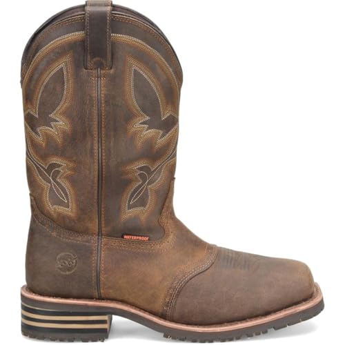 DOUBLE-H 11" Jeyden Waterproof Composite Toe Work Boots for Men - Wide Square Toe, with Oil- and Slip-Resistant I.C.E. Outsole, EH-Rated2