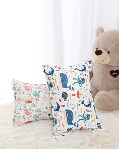 Image of ALVABABY Toddler Pillowcases Cotton Kids Pillow Cover Fit 13 inchx 18 inch or 12 inchx16 inch