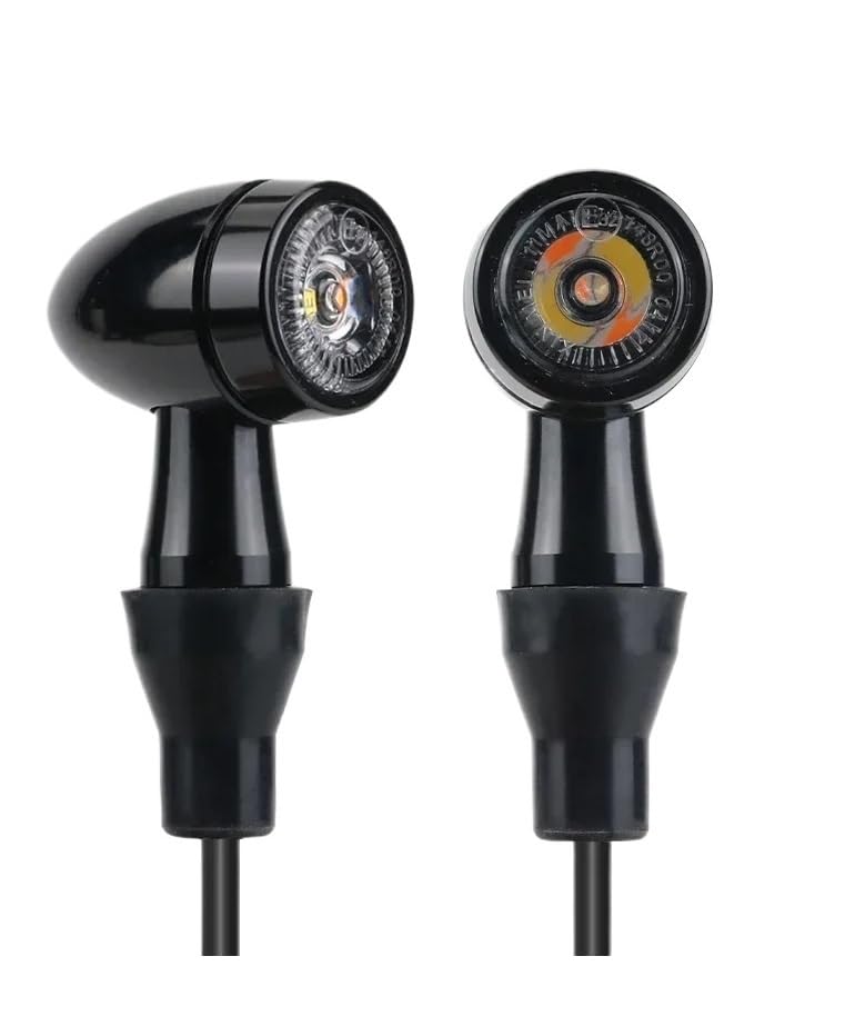 Clignotants moto LED rétro avec feu de stop arrière 8mm pour customisation Yamaha Bobber