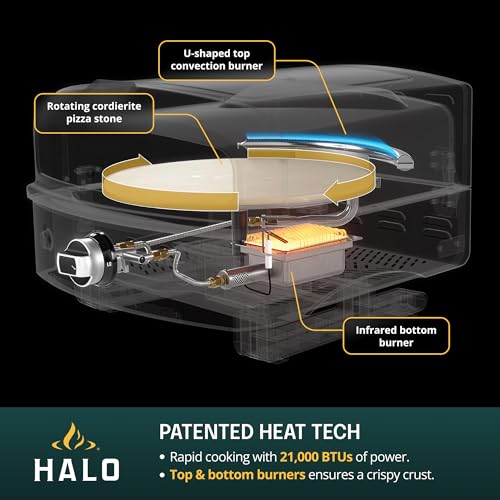 HALO Versa 16 Pizza Oven | 16” Rotating Stone, Patented Dual Burner System, 5-Minute Pizzas, Easy Clean | Propane Powered | HZ-1004-ANA - Image 5