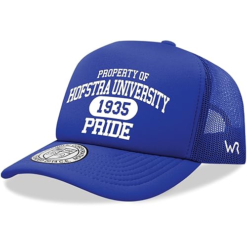 Hofstra University Pride HU NCAA Trucker Mesh Snapback Cap Hat Royal Blue