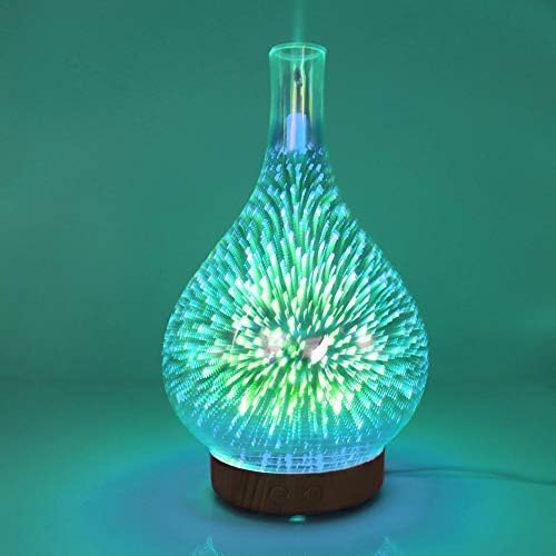 AOOPOO Essential Oil Diffuser, 100ml Glass Aromatherapy Humidifier Essential Oil Diffuser Ultrasonic Humidifier 3D Aromatic Night Light Aroma Essential Oil