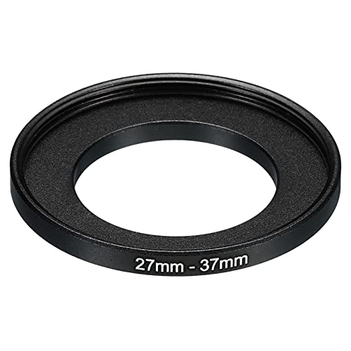 PATIKIL 27mm-37mm Metal Step Up Ring, Camera Lens Filter Adapter Ring Aluminum Filter Adapter Ring for Camera Lenses Hood Black